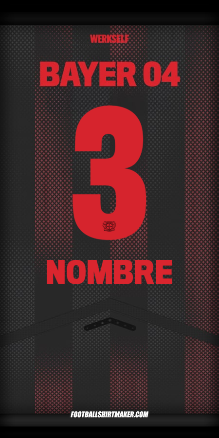 Camiseta Bayer 04 Leverkusen 2025/2026 -  nombre - 3