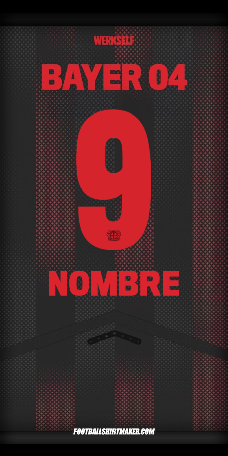Camiseta Bayer 04 Leverkusen 2025/2026 -  nombre - 9