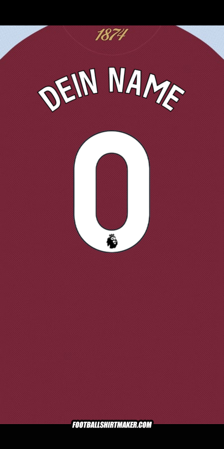 Trikot Aston Villa FC 2025/2026 -  dein name - 0
