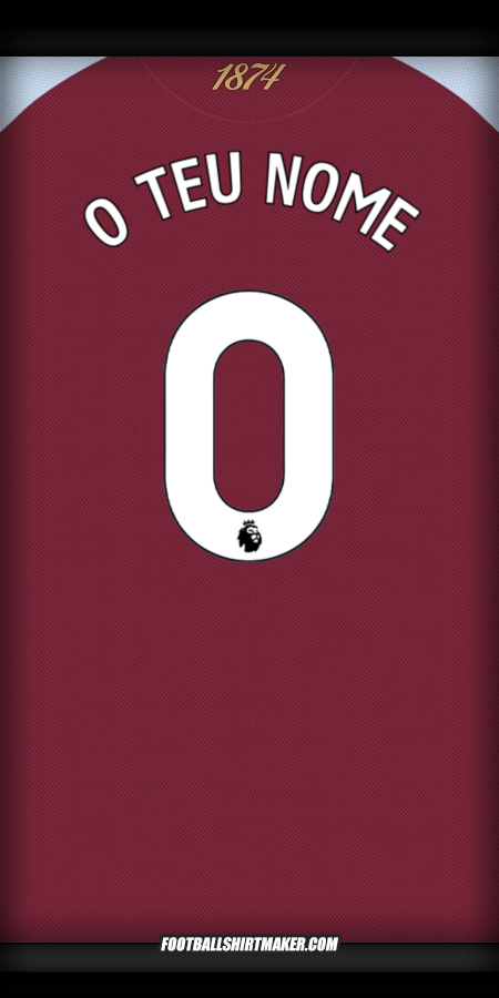 Camisola Aston Villa FC 2025/2026 -  o teu nome - 0