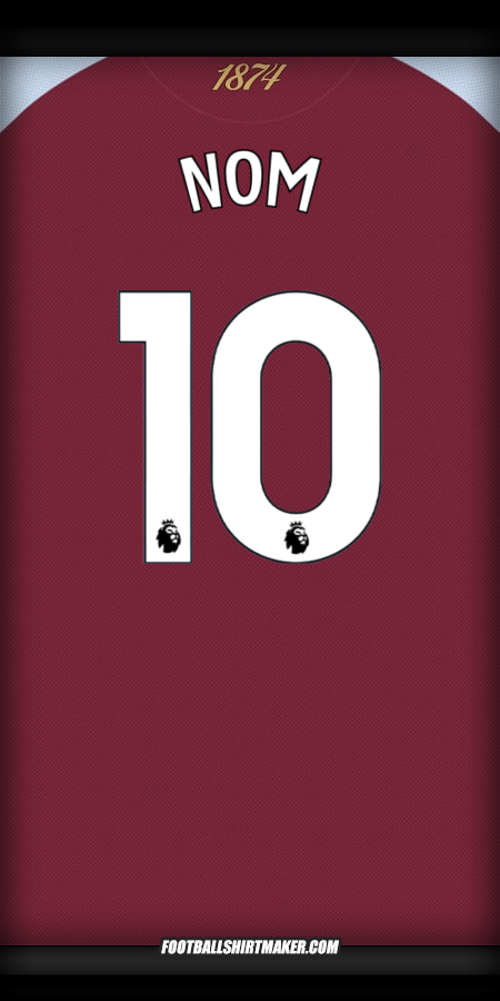 Maillot Aston Villa FC 2025/2026 -  nom - 10