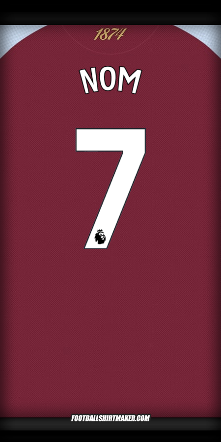 Maillot Aston Villa FC 2025/2026 -  nom - 7