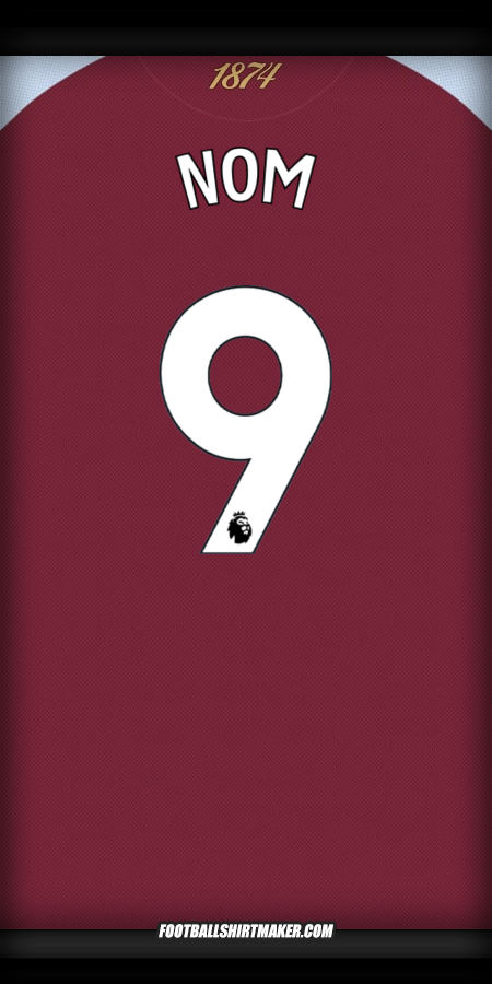 Maillot Aston Villa FC 2025/2026 -  nom - 9