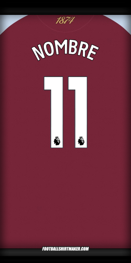 Jersey Aston Villa FC 2025/2026 -  nombre - 11
