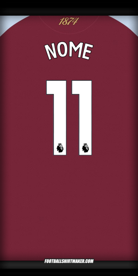 Camisa Aston Villa FC 2025/2026 -  nome - 11