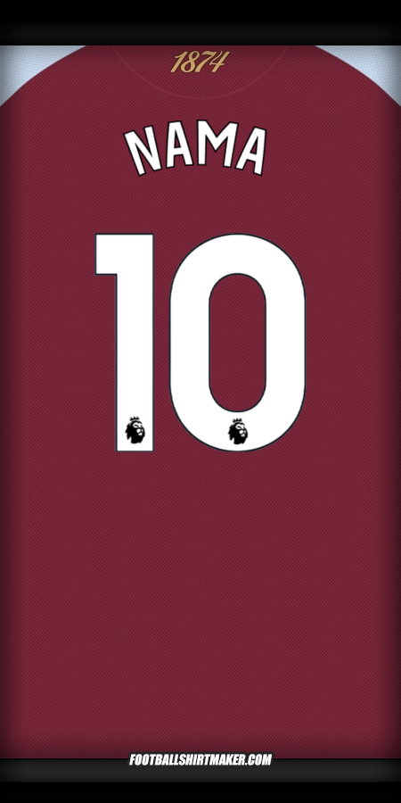 Jersey Aston Villa FC 2025/2026 -  nama - 10