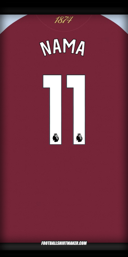 Jersey Aston Villa FC 2025/2026 -  nama - 11