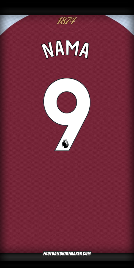 Jersey Aston Villa FC 2025/2026 -  nama - 9