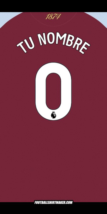 Camiseta Aston Villa FC 2025/2026 -  tu nombre - 0