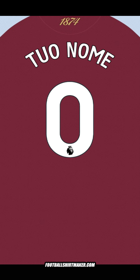 Maglia Aston Villa FC 2025/2026 -  tuo nome - 0