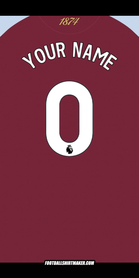 Jersey Aston Villa FC 2025/2026 -  your name - 0