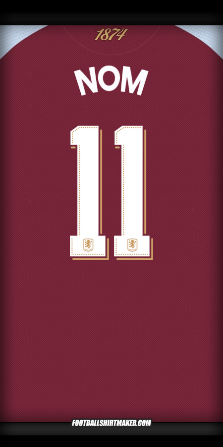 Maillot Aston Villa FC Cup 2025/2026 -  nom - 11