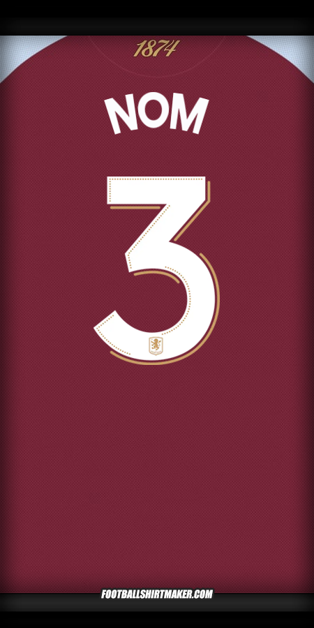 Maillot Aston Villa FC Cup 2025/2026 -  nom - 3