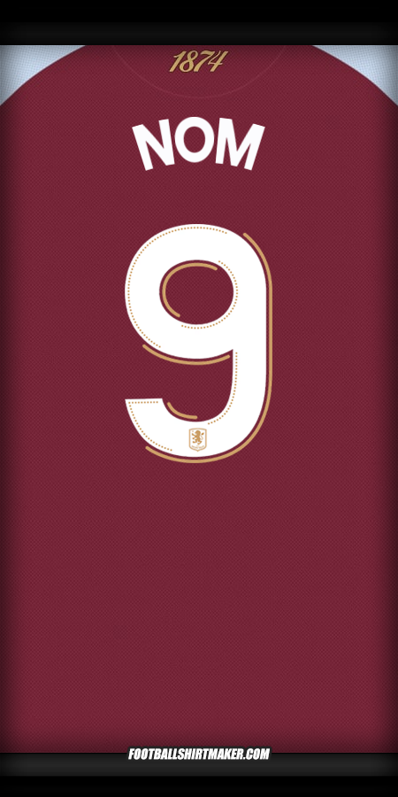 Maillot Aston Villa FC Cup 2025/2026 -  nom - 9
