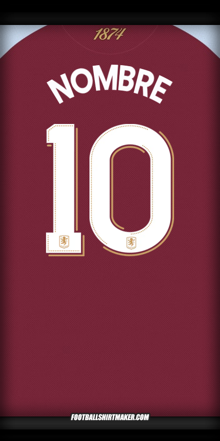 Jersey Aston Villa FC Cup 2025/2026 -  nombre - 10