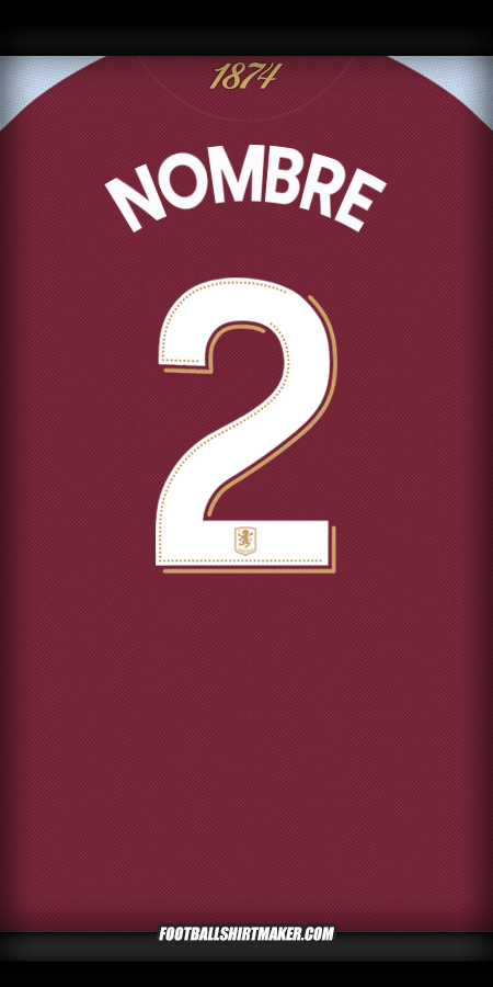 Camiseta Aston Villa FC Cup 2025/2026 -  nombre - 2