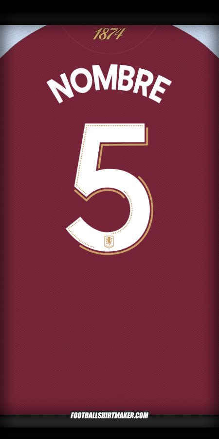 Jersey Aston Villa FC Cup 2025/2026 -  nombre - 5