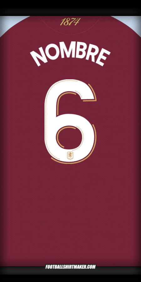 Jersey Aston Villa FC Cup 2025/2026 -  nombre - 6