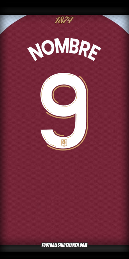 Camiseta Aston Villa FC Cup 2025/2026 -  nombre - 9
