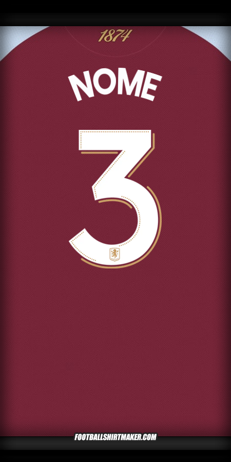 Maglia Aston Villa FC Cup 2025/2026 -  nome - 3