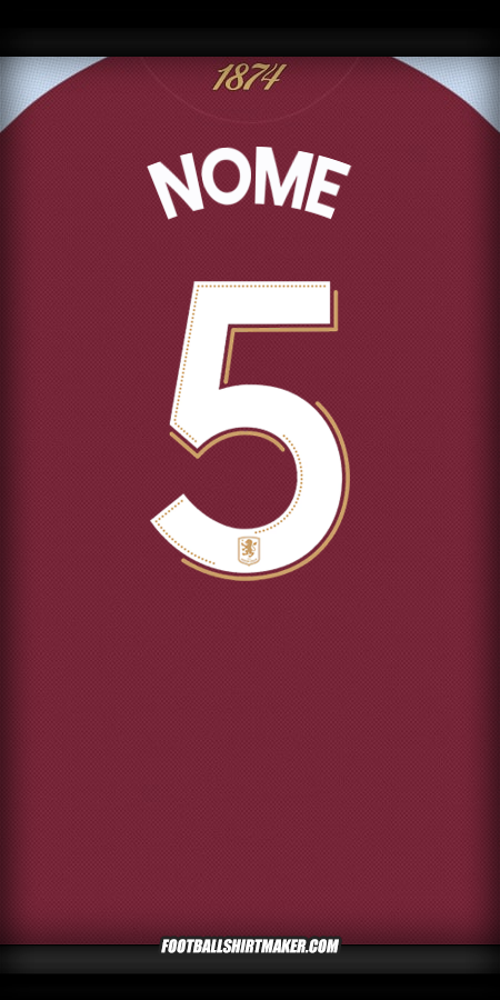 Camisola Aston Villa FC Cup 2025/2026 -  nome - 5