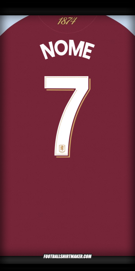 Camisa Aston Villa FC Cup 2025/2026 -  nome - 7