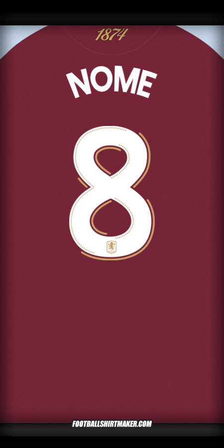 Camisa Aston Villa FC Cup 2025/2026 -  nome - 8