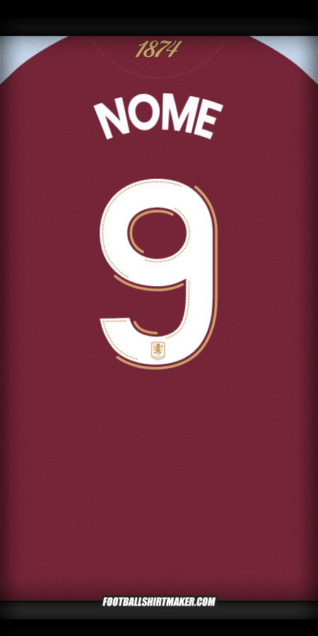 Camisa Aston Villa FC Cup 2025/2026 -  nome - 9