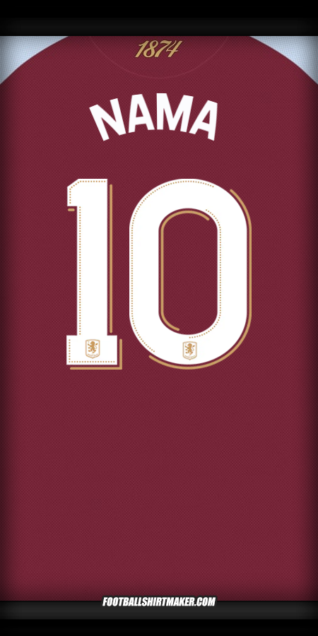 Jersey Aston Villa FC Cup 2025/2026 -  nama - 10