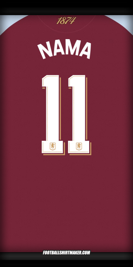 Jersey Aston Villa FC Cup 2025/2026 -  nama - 11
