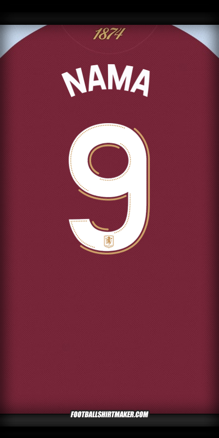 Jersey Aston Villa FC Cup 2025/2026 -  nama - 9