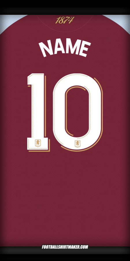 Trikot Aston Villa FC Cup 2025/2026 -  name - 10