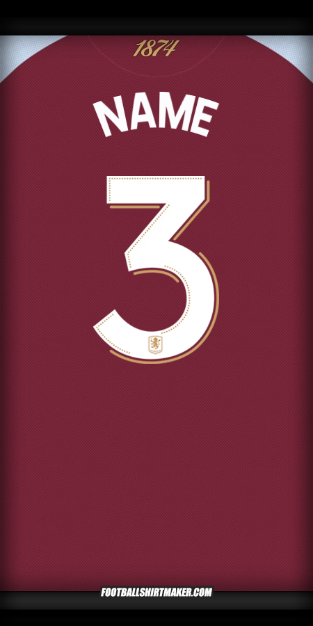 Jersey Aston Villa FC Cup 2025/2026 -  name - 3