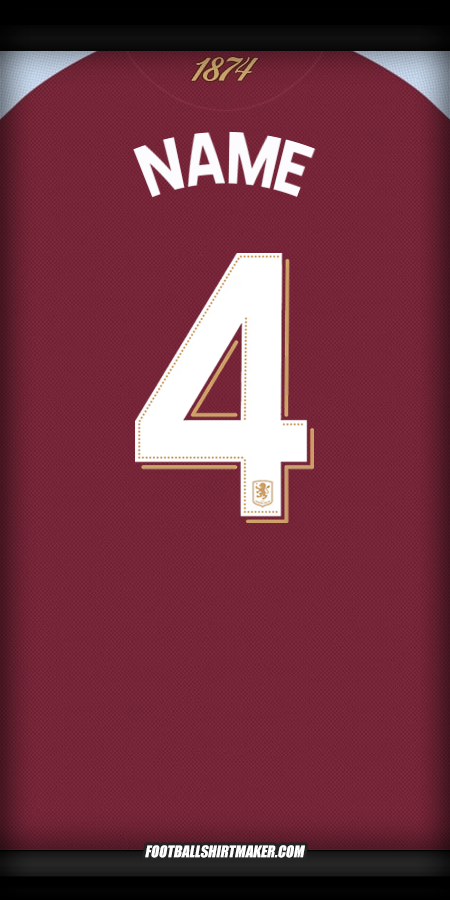 Jersey Aston Villa FC Cup 2025/2026 -  name - 4