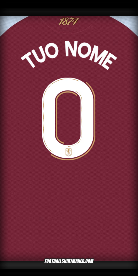 Maglia Aston Villa FC Cup 2025/2026 -  tuo nome - 0