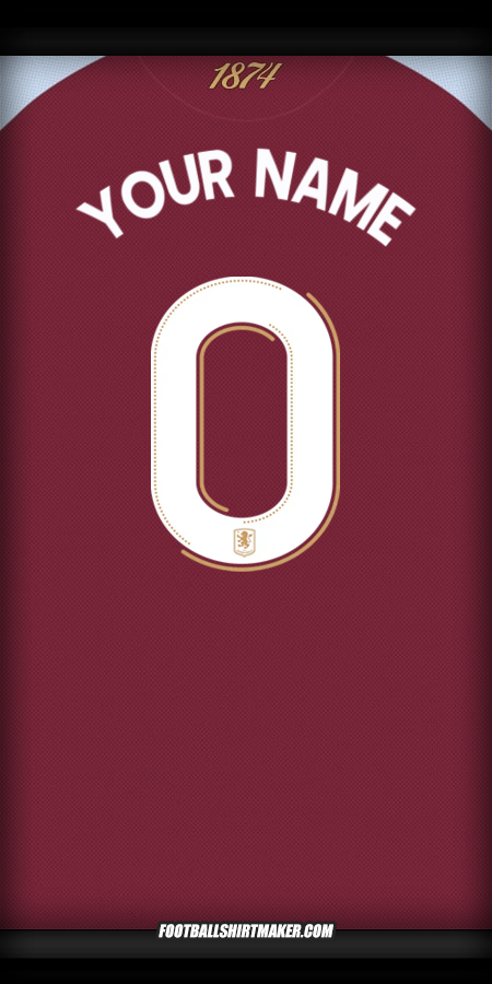 Jersey Aston Villa FC Cup 2025/2026 -  your name - 0