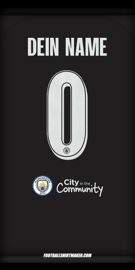 Trikot Manchester City Cup 2025/2026 II -  dein name - 0