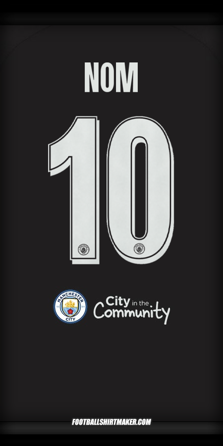 Maillot Manchester City Cup 2025/2026 Extérieur -  nom - 10