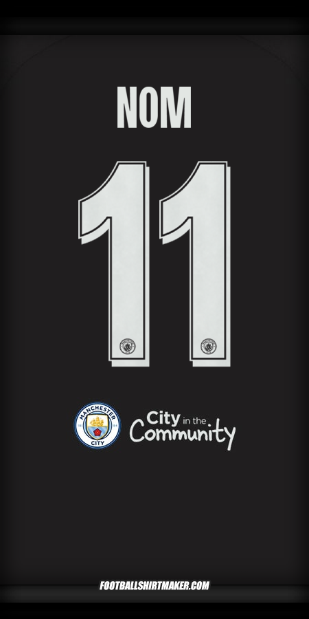 Maillot Manchester City Cup 2025/2026 Extérieur -  nom - 11