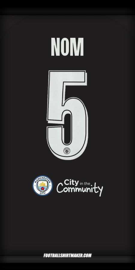 Maillot Manchester City Cup 2025/2026 Extérieur -  nom - 5