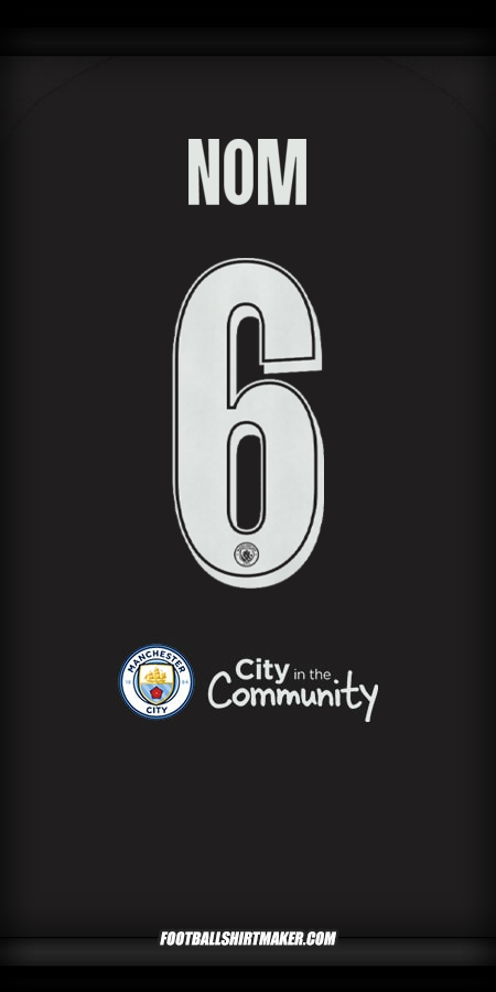Maillot Manchester City Cup 2025/2026 Extérieur -  nom - 6