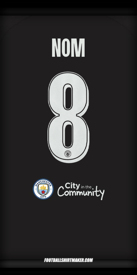 Maillot Manchester City Cup 2025/2026 Extérieur -  nom - 8
