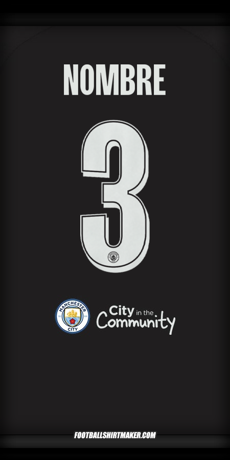 Jersey Manchester City Cup 2025/2026 Visita -  nombre - 3