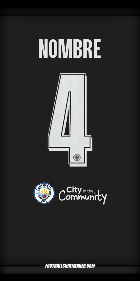 Jersey Manchester City Cup 2025/2026 Visita -  nombre - 4