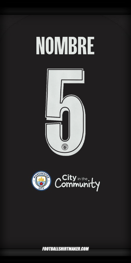 Jersey Manchester City Cup 2025/2026 Visita -  nombre - 5