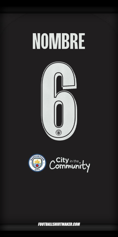 Jersey Manchester City Cup 2025/2026 Visita -  nombre - 6