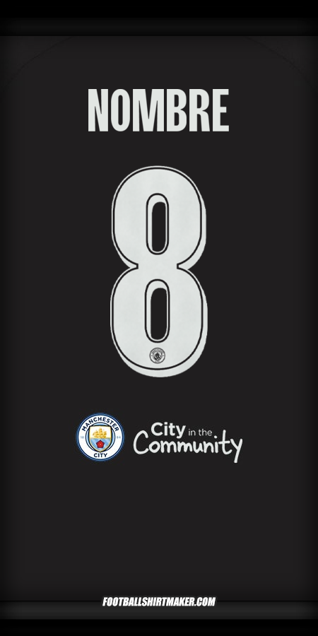 Jersey Manchester City Cup 2025/2026 Visita -  nombre - 8