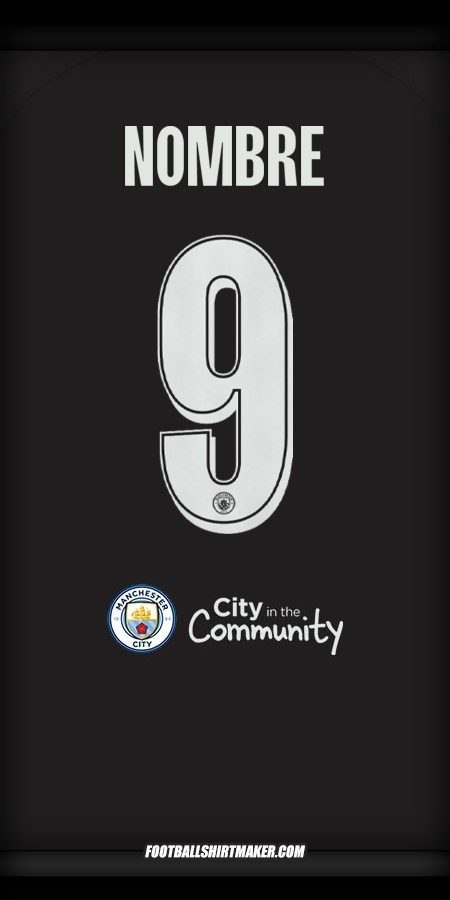 Jersey Manchester City Cup 2025/2026 Visita -  nombre - 9