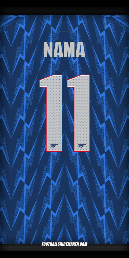 Jersey Arsenal Cup 2025/2026 Alternatif -  nama - 11