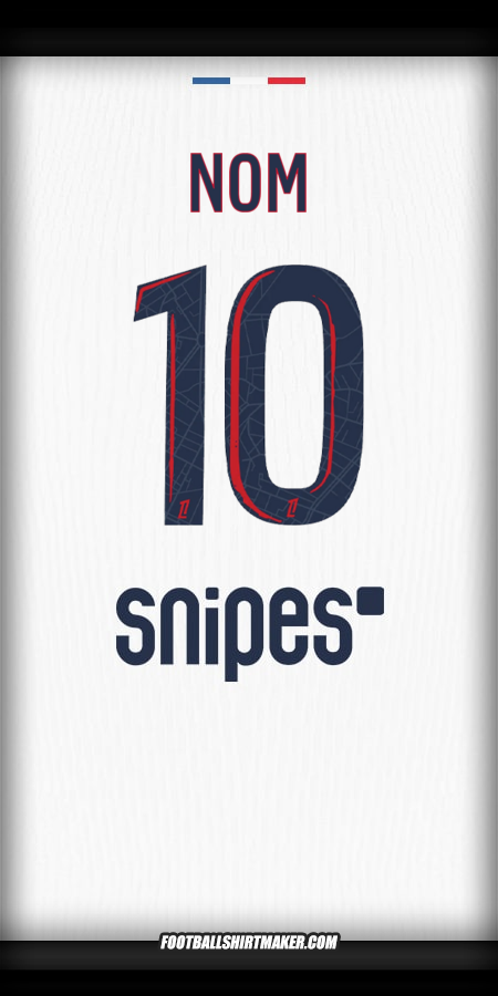 Maillot Paris Saint Germain 2025/2026 Extérieur -  nom - 10
